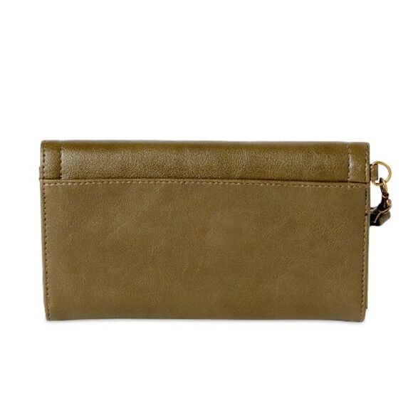 Olive Green Wristlet Wallet - Picture 2 of 3